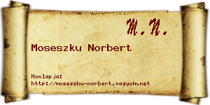 Moseszku Norbert névjegykártya