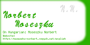 norbert moseszku business card